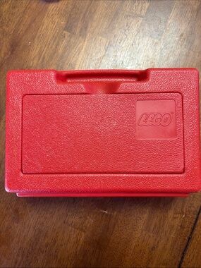 🔴 LEGO Vintage Red Textured Carry Case | Organizer Box